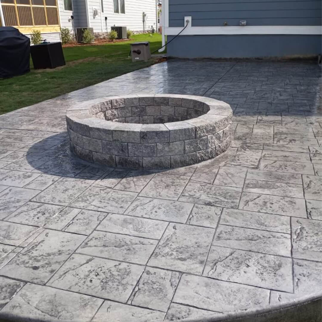 Concrete flatwork project completed for a North Carolina property