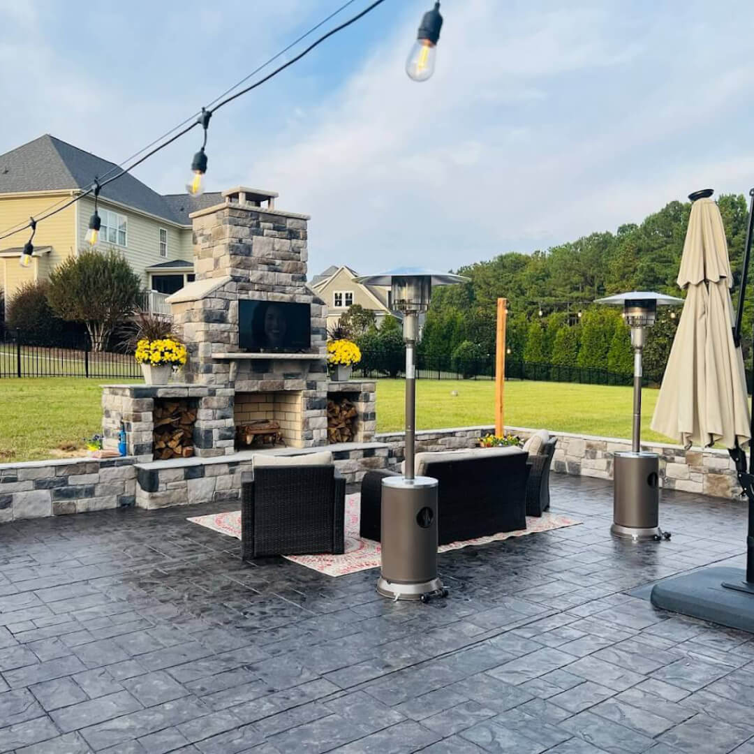 Concrete patio and outdoor living project